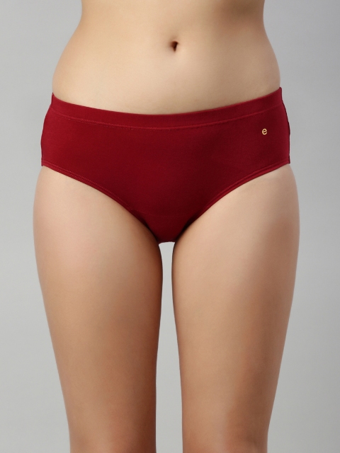 Enamor Women Pack of 3 Assorted Mid Waist Full Coverage Cotton Antimicrobial Briefs-CR17 - Image 2