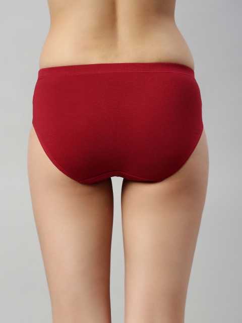 Enamor Women Pack of 3 Assorted Mid Waist Full Coverage Cotton Antimicrobial Briefs-CR17 - Image 6