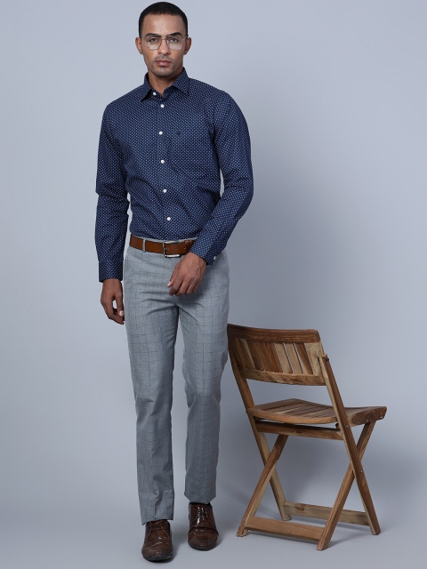 Cantabil Smart Micro Ditsy Printed Spread Collar Cotton Formal Shirt - Image 7