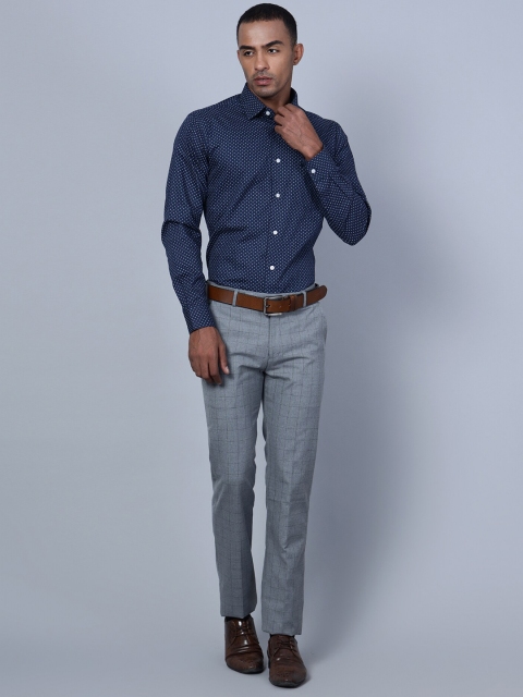Cantabil Smart Micro Ditsy Printed Spread Collar Cotton Formal Shirt - Image 6