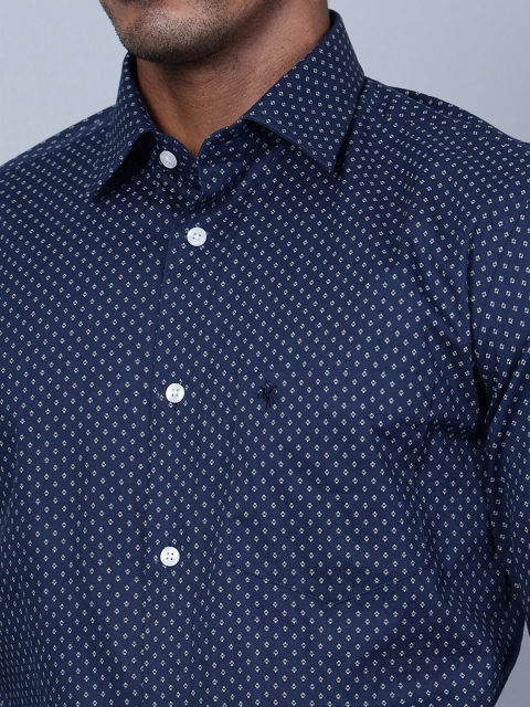Cantabil Smart Micro Ditsy Printed Spread Collar Cotton Formal Shirt - Image 2