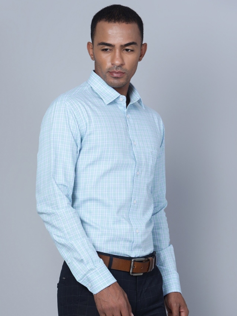 Cantabil Smart Grid Tattersall Checked Cotton Formal Shirt - Image 3