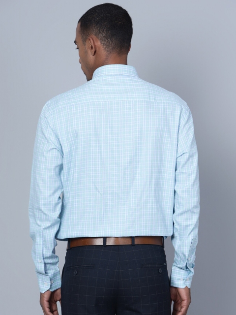 Cantabil Smart Grid Tattersall Checked Cotton Formal Shirt - Image 5