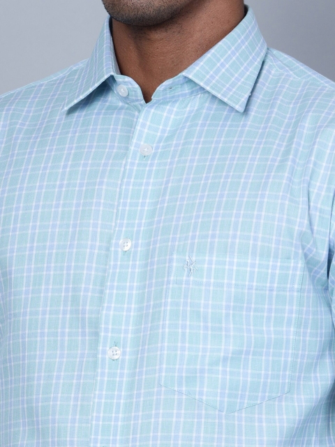 Cantabil Smart Grid Tattersall Checked Cotton Formal Shirt - Image 2