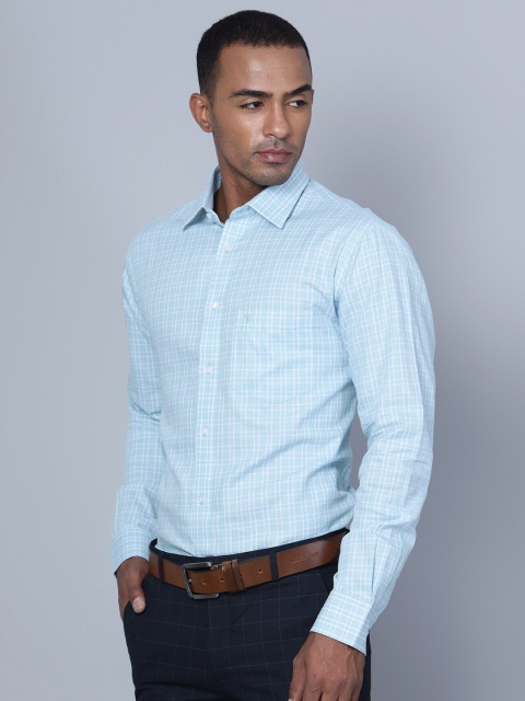 Cantabil Smart Grid Tattersall Checked Cotton Formal Shirt - Image 4