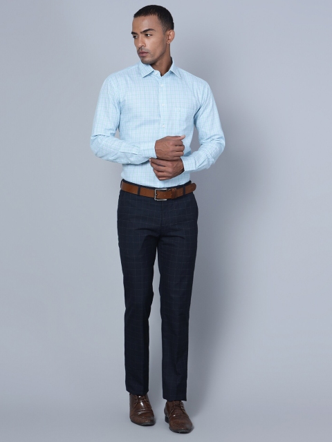 Cantabil Smart Grid Tattersall Checked Cotton Formal Shirt - Image 6