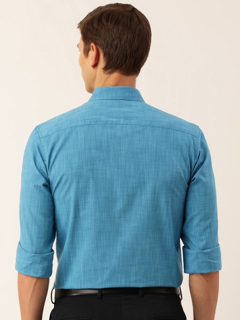 Peter England Men Slim Fit Opaque Formal Shirt - Image 6