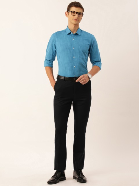 Peter England Men Slim Fit Opaque Formal Shirt - Image 7