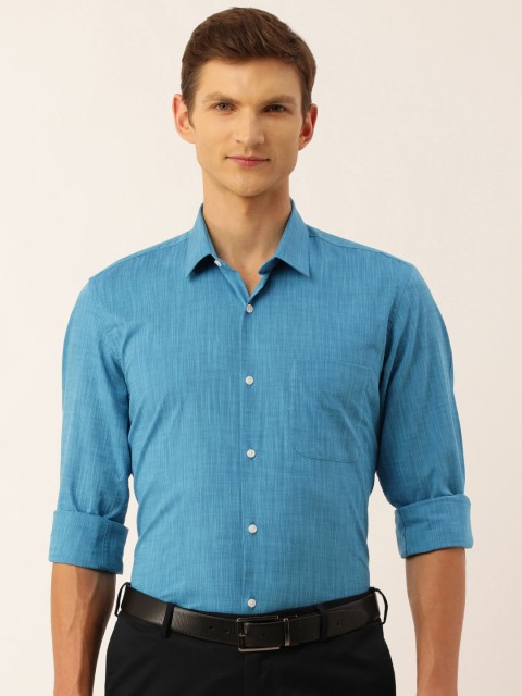 Peter England Men Slim Fit Opaque Formal Shirt - Image 4