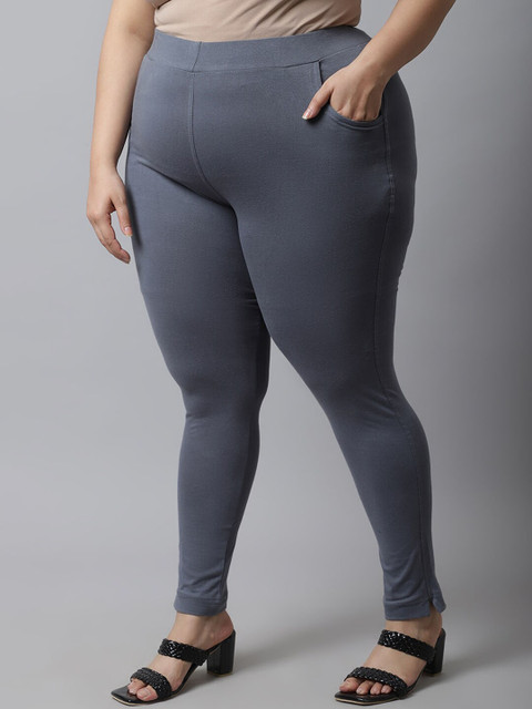 TAG 7 Women Plus Size Cotton Ankle Length Leggings - Image 3