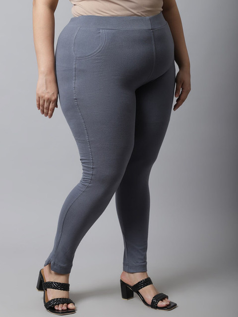 TAG 7 Women Plus Size Cotton Ankle Length Leggings - Image 2