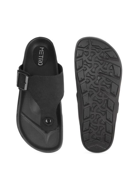 Metro Men Textured Leather Comfort Sandals - Image 4