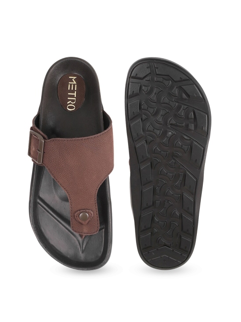 Metro Men Textured Leather Comfort Sandals - Image 4