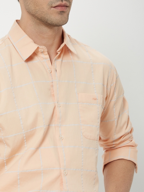 Mufti Slim Fit Checked Cotton Linen Shirt - Image 6