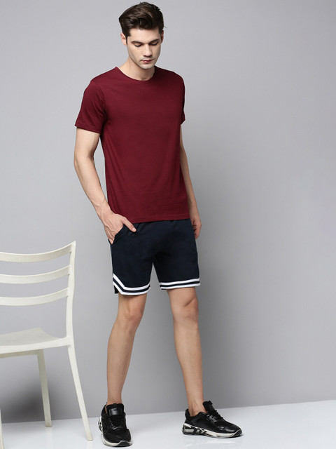 Urban Dog Men Striped Mid-Rise Cotton Sports Shorts - Image 4