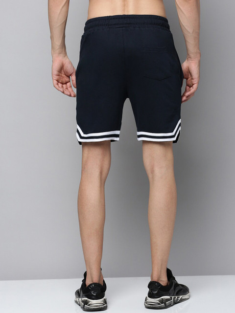 Urban Dog Men Striped Mid-Rise Cotton Sports Shorts - Image 3