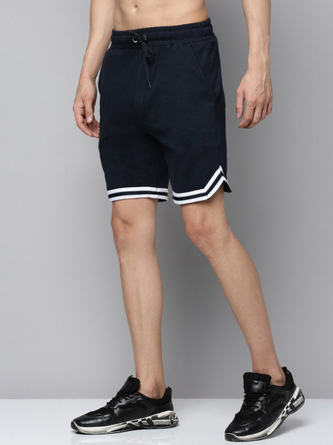 Urban Dog Men Striped Mid-Rise Cotton Sports Shorts - Image 2