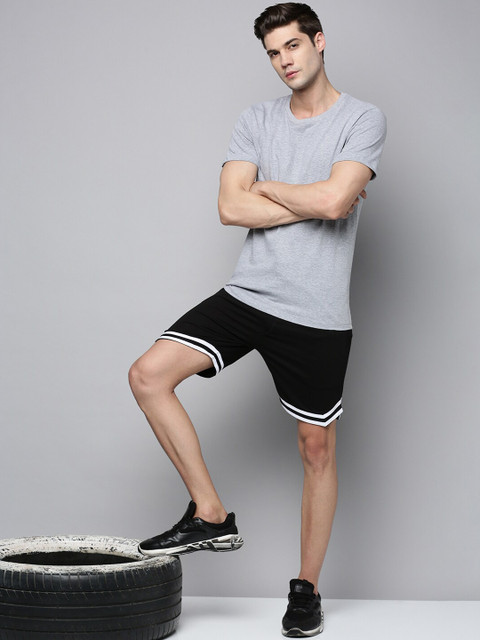 Urban Dog Men Striped Mid-Rise Cotton Sports Shorts - Image 4