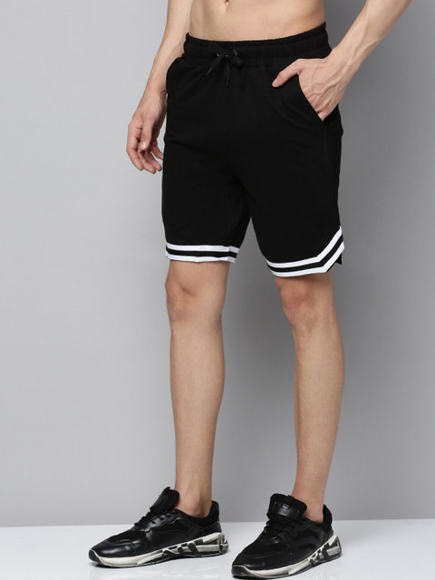 Urban Dog Men Striped Mid-Rise Cotton Sports Shorts - Image 2