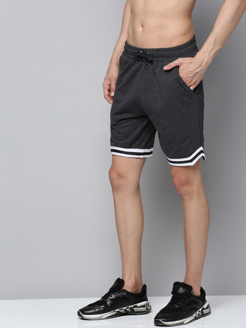 Urban Dog Men Striped Mid-Rise Cotton Sports Shorts - Image 2