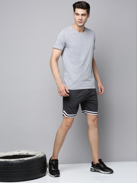 Urban Dog Men Striped Mid-Rise Cotton Sports Shorts - Image 4
