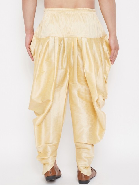 VASTRAMAY Men Mid-Rise Relaxed-Fit Cowl Dhoti Pants - Image 3