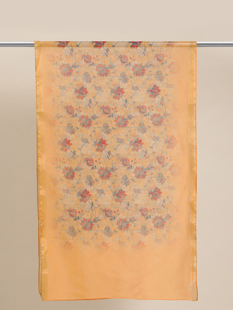 Sztori Floral Printed Organza Dupatta - Image 4