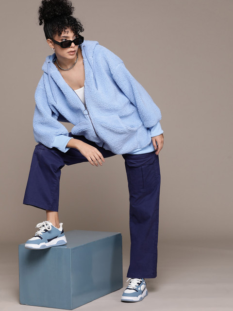 The Roadster Lifestyle Co. Hooded Oversized Sherpa Sweatshirt