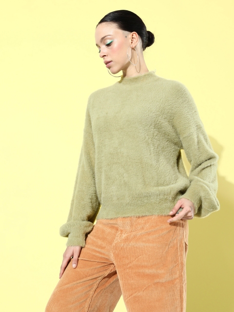 The Roadster Life Co. Solid Fuzzy Pullover Sweater - Image 3