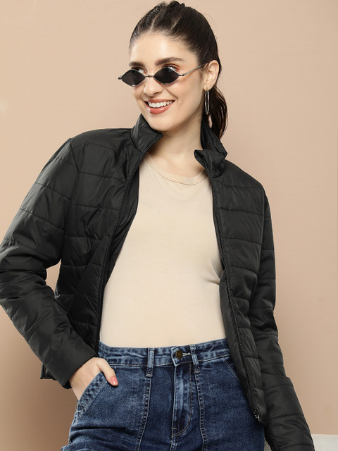 HERE&NOW Mock Collar Padded Jacket