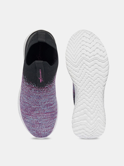 Forever Glam by Pantaloons Women Flynit Textile Marking Walking Shoes - Image 5