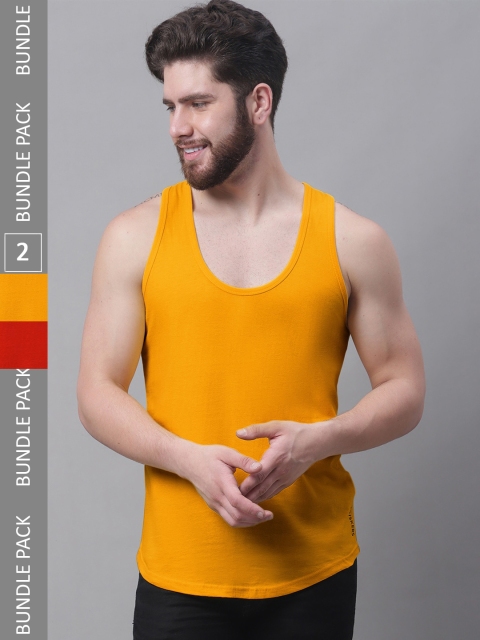 Friskers Pack Of 2 Skin Friendly Bio-Wash Pure Cotton Innerwear Vests