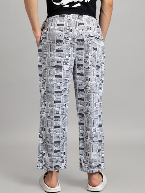 Bewakoof Men Typography Printed Cotton Lounge Pants - Image 3