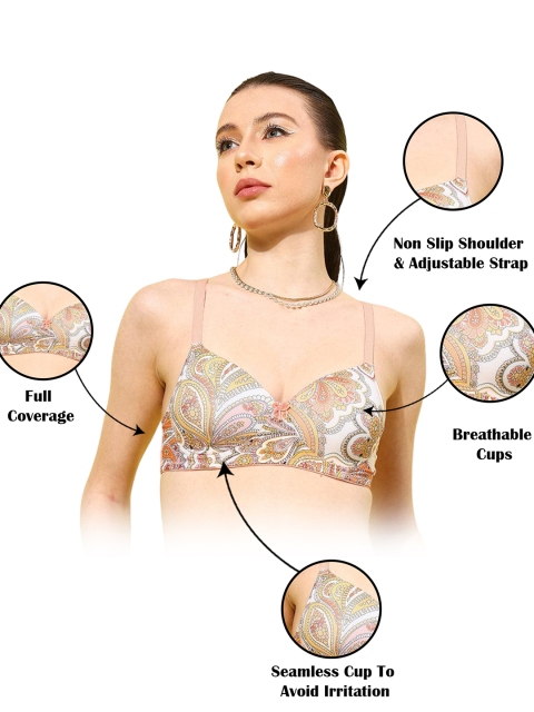 DressBerry Floral Printed Bra - Full Coverage Lightly Padded - Image 3