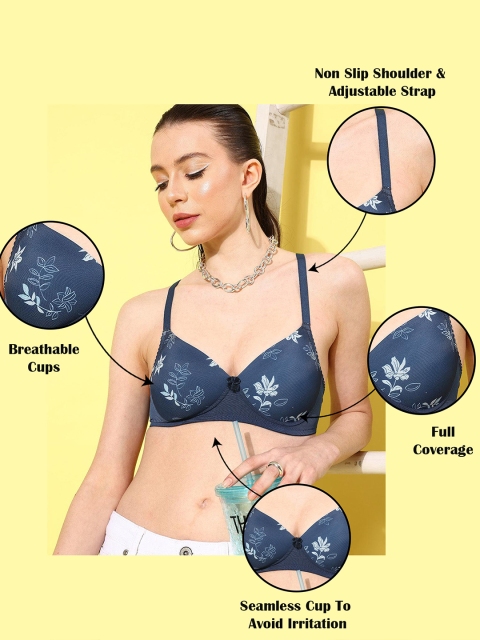 DressBerry Floral Printed Bra - Full Coverage Lightly Padded - Image 3