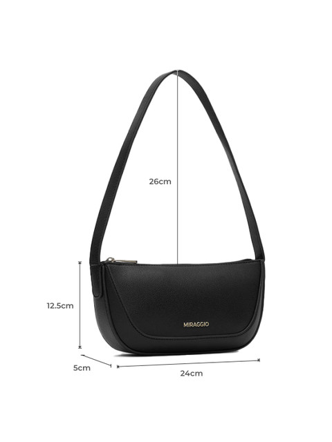 MIRAGGIO Freya Black Shoulder Bag - Image 2