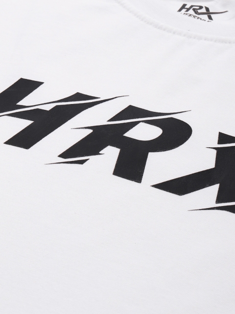 HRX by Hrithik Roshan Men Brand Logo Printed Pure Cotton T-shirt - Image 2