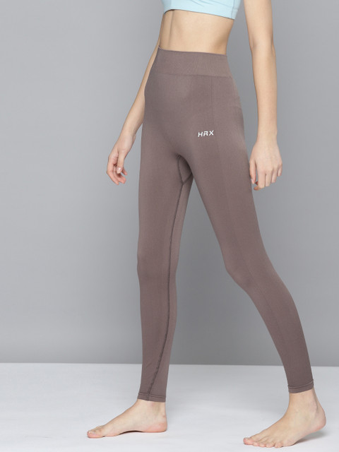 HRX by Hrithik Roshan Rapid-Dry Antimicrobial Seamless Yoga Tights