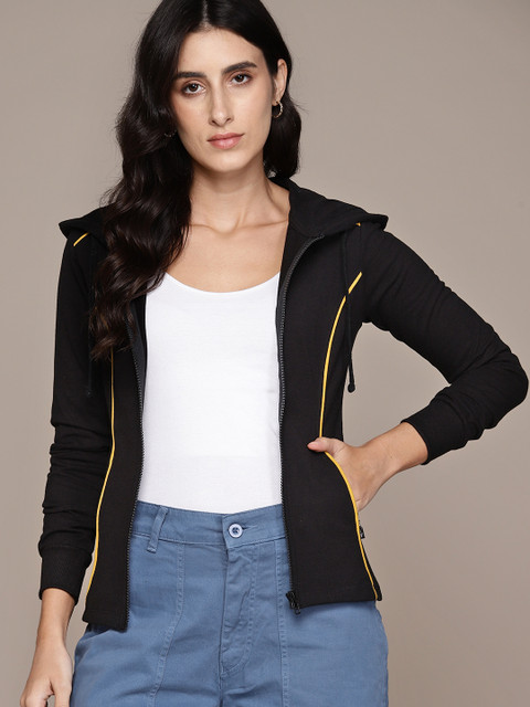 The Roadster Lifestyle Co. Contrast Piping Hooded Sweatshirt