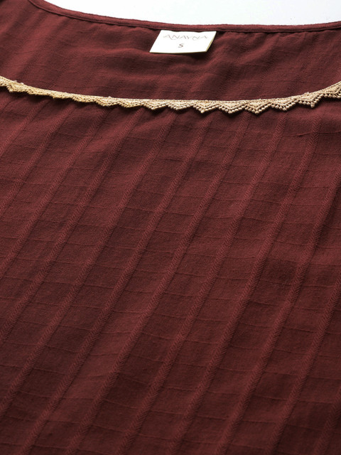 anayna Women Pure Cotton Kurta with Trousers & With Dupatta - Image 2