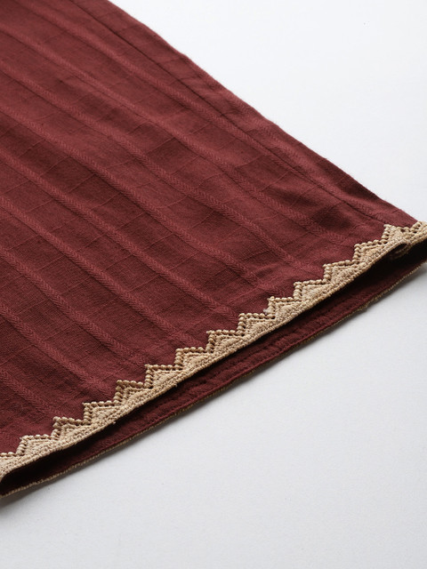 anayna Women Pure Cotton Kurta with Trousers & With Dupatta - Image 9