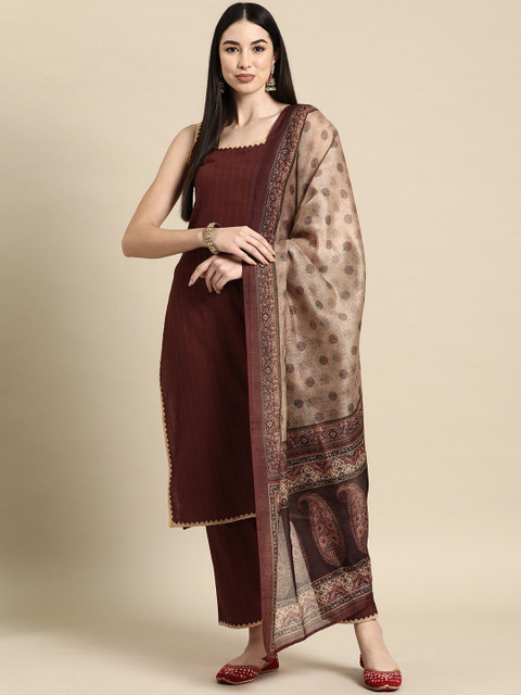 anayna Women Pure Cotton Kurta with Trousers & With Dupatta - Image 5