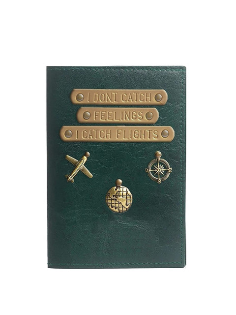 THE MESSY CORNER Embellished Leather Passport Cover