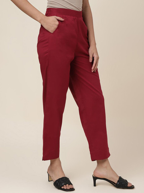 Home niche-market02 38 123d8974 b395 4ed4 9ed6 fd6c3c1b57b51684131646610FabindiaWomenMaroonTrousers2
