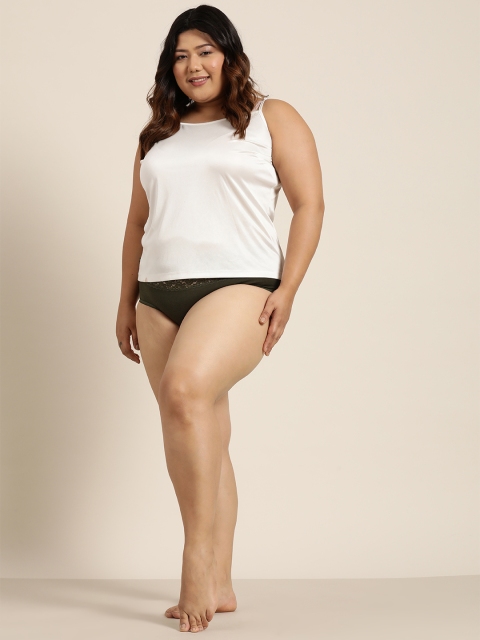 Sztori Women Plus Size Solid Lace High-Rise Hipster Brief - Image 4