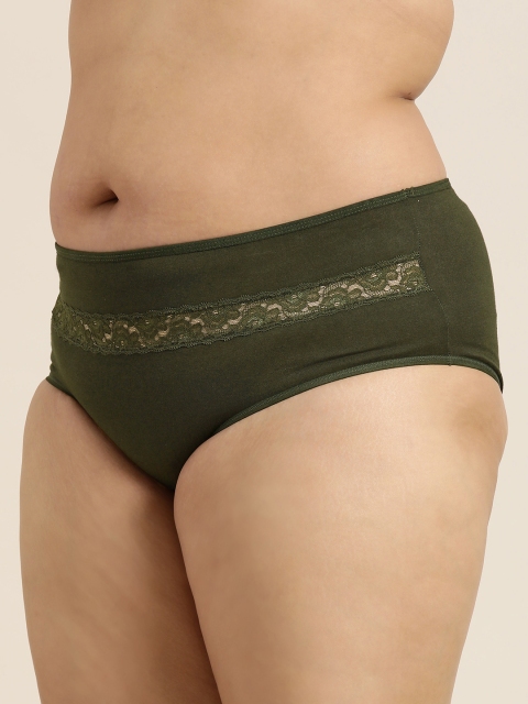 Sztori Women Plus Size Solid Lace High-Rise Hipster Brief - Image 2