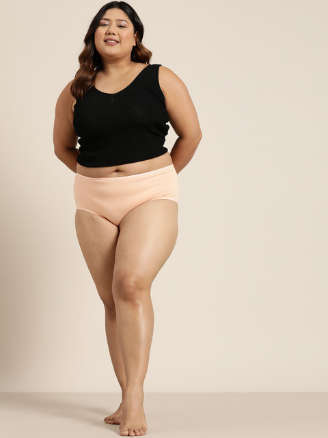 Sztori Women Plus Size Solid High-Rise Hipster Brief - Image 4