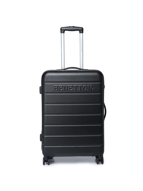 United Colors of Benetton Unisex Black Medium Trolley Suitcase