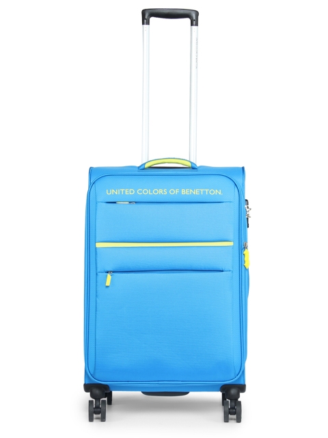United Colors of Benetton Unisex Blue Medium Trolley Suitcase