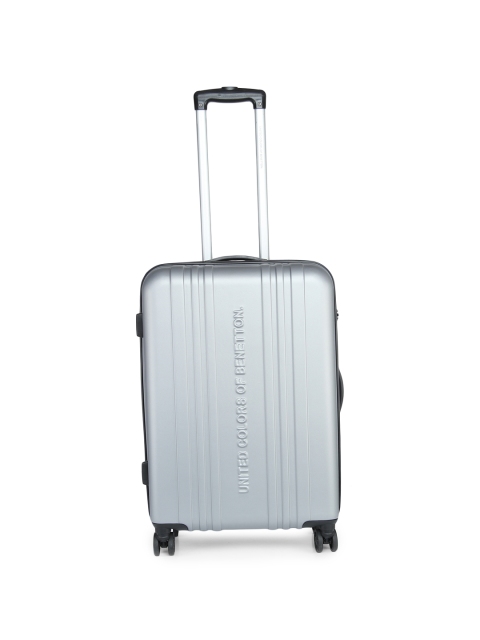 United Colors of Benetton Unisex Grey Medium Trolley Suitcase